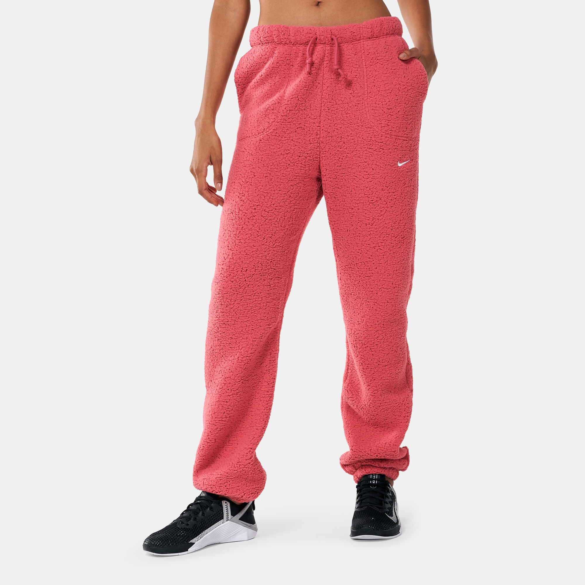 Nike gingham check joggers in red outlet
