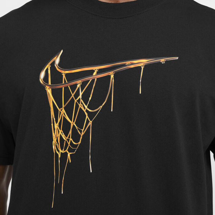 Nike Men's Max90 Basketball T-Shirt Black Nike Men's Max90 Basketball T-Shirt Black image number 3