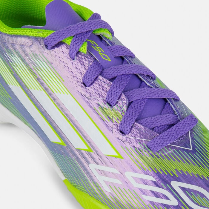 adidas Kids' F50 League Turf Ground Football Shoes Purple adidas Kids' F50 League Turf Ground Football Shoes Purple image number 4