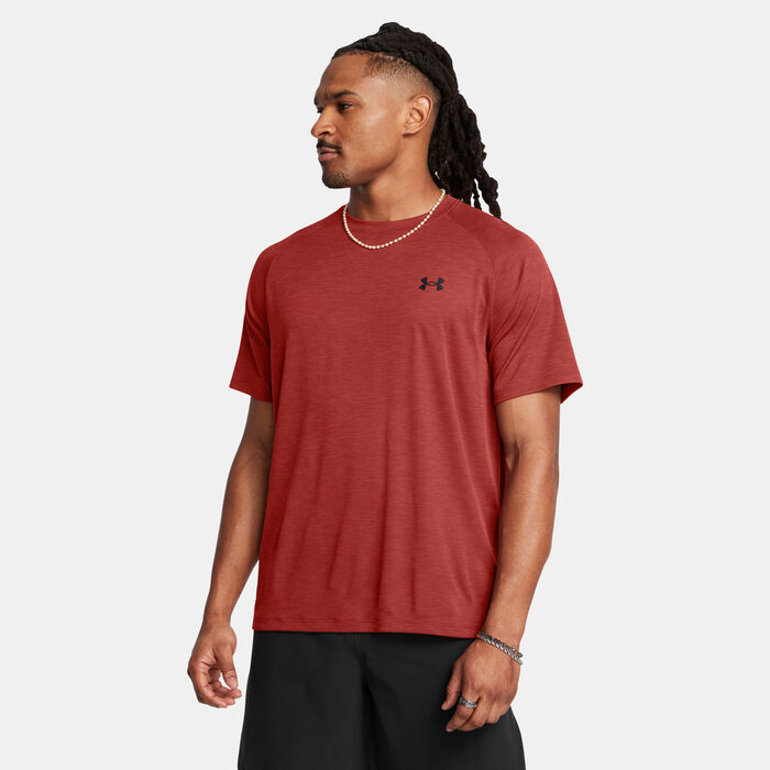 Under Armour Men's UA Tech Textured T-Shirt Orange image number 0