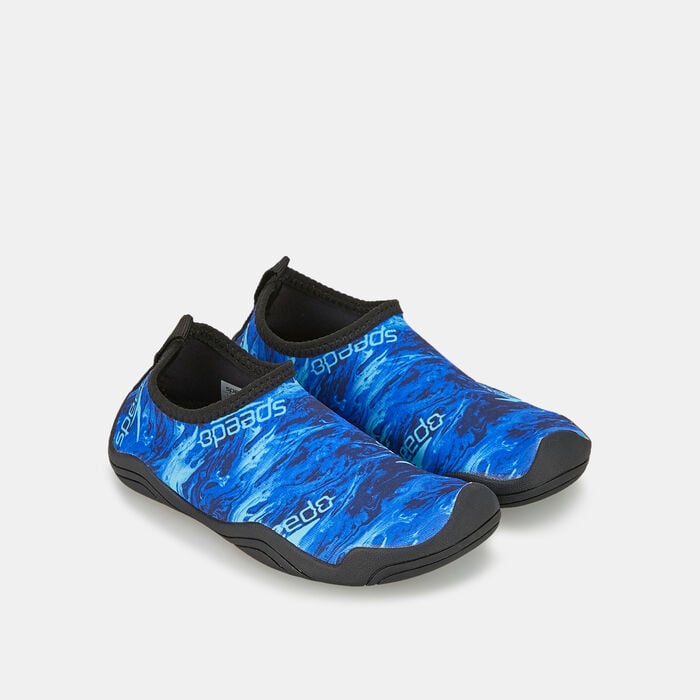 Speedo Kids' Hybrid Printed Pool Shoe Blue Speedo Kids' Hybrid Printed Pool Shoe Blue image number 1