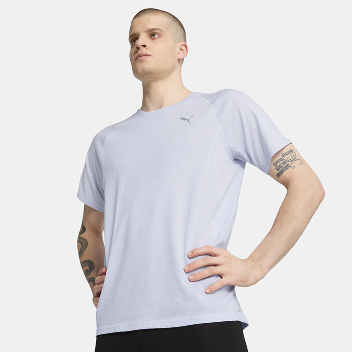 PUMA Men's VELOCITY Tri-Blend Running T-Shirt Grey PUMA Men's VELOCITY Tri-Blend Running T-Shirt Grey image number 0