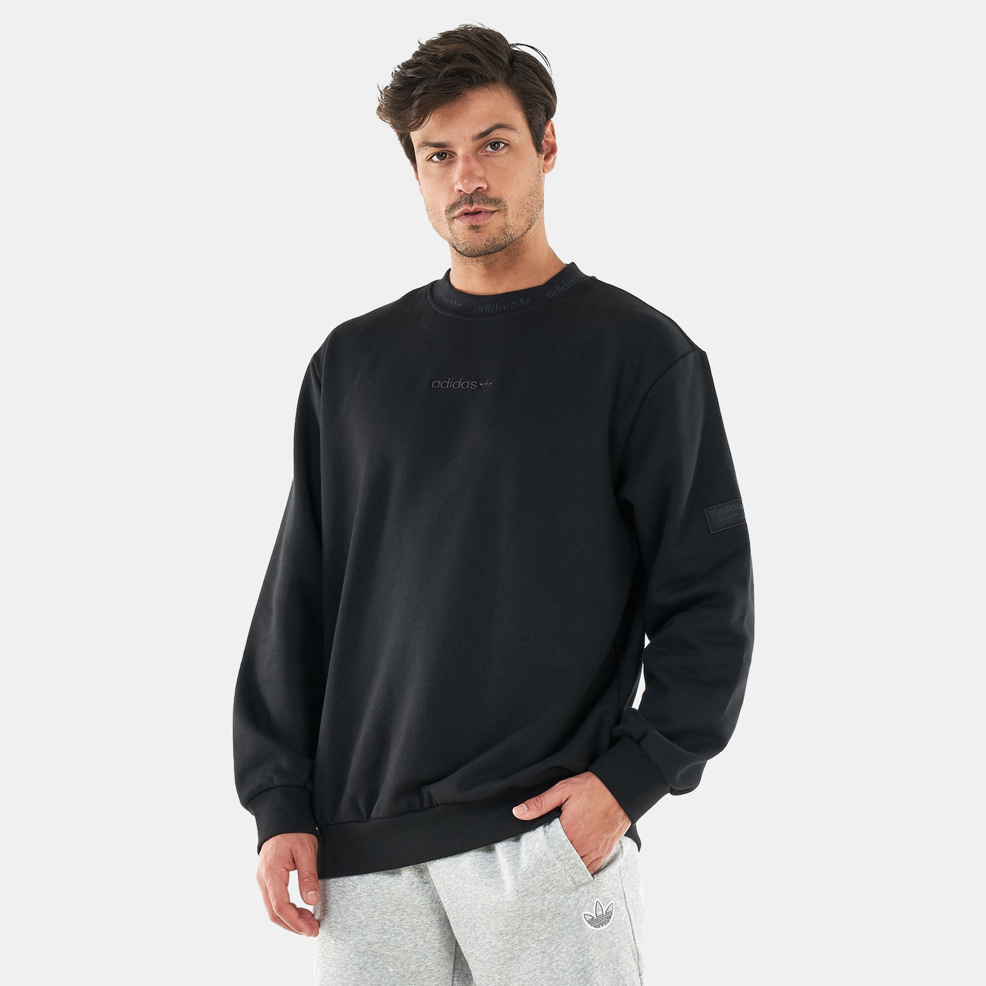 Adidas linear crew sweatshirt outlet