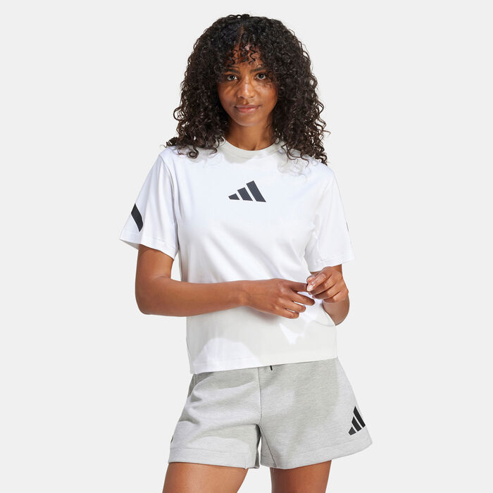 adidas Women's Z.N.E. T-Shirt White adidas Women's Z.N.E. T-Shirt White image number 0