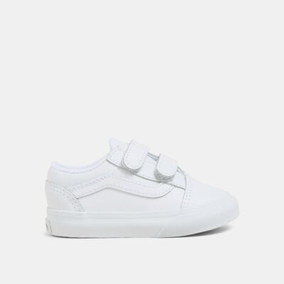 Vans Kids' Old Skool Unisex Shoes (Baby and Toddler) White Vans Kids' Old Skool Unisex Shoes (Baby and Toddler) White