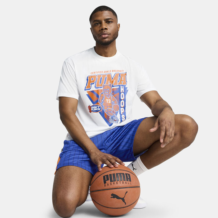 PUMA Men's Rival Rage Basketball T-Shirt White PUMA Men's Rival Rage Basketball T-Shirt White image number 0