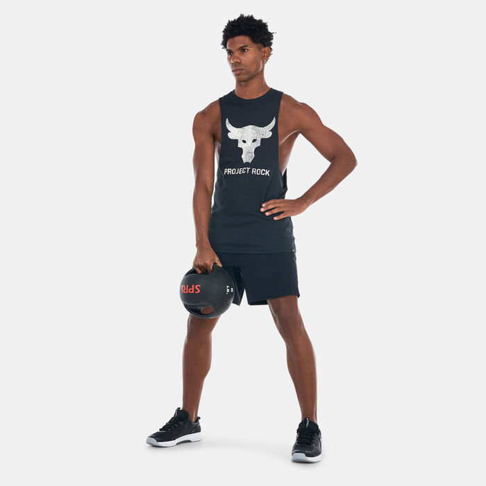 Under Armour Men's Project Rock Brahma Bull Tank Top Black Under Armour Men's Project Rock Brahma Bull Tank Top Black image number 5