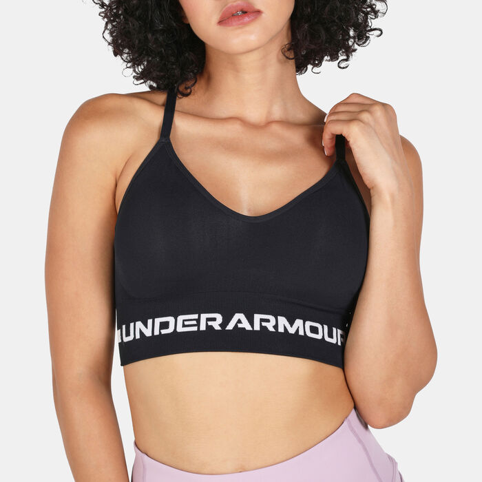 Under Armour Women's UA Seamless Low-Support Training Sports Bra Black Under Armour Women's UA Seamless Low-Support Training Sports Bra Black image number 3