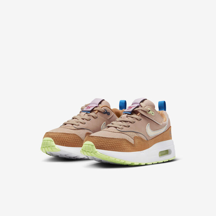 Nike Kids' Air Max 1 SE EasyOn Shoes Beige Nike Kids' Air Max 1 SE EasyOn Shoes Beige image number 4