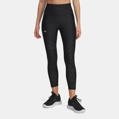 Under Armour Women's UA Tech Printed Panel Ankle Leggings Black