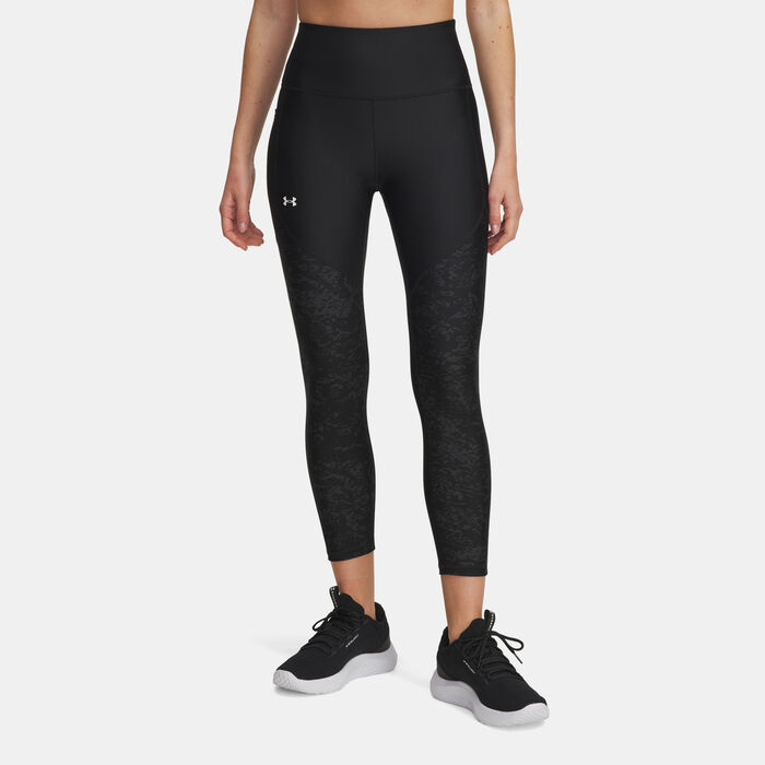 Under Armour Women's UA Tech Printed Panel Ankle Leggings Black Under Armour Women's UA Tech Printed Panel Ankle Leggings Black image number 0