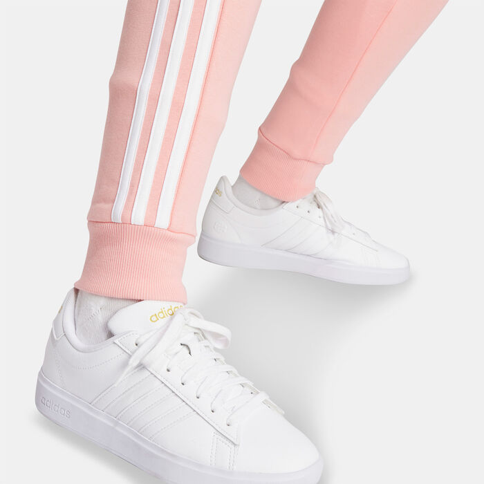 adidas Women's Essentials 3-Stripes Fleece Pants Pink image number 3