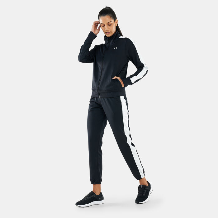 Buy Under Armour Women's UA Tricot Tracksuit Black in KSA -SSS