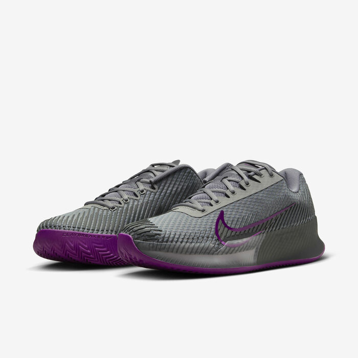 Nike Men's Court Air Zoom Vapor 11 Clay Tennis Shoes Grey Nike Men's Court Air Zoom Vapor 11 Clay Tennis Shoes Grey image number 4