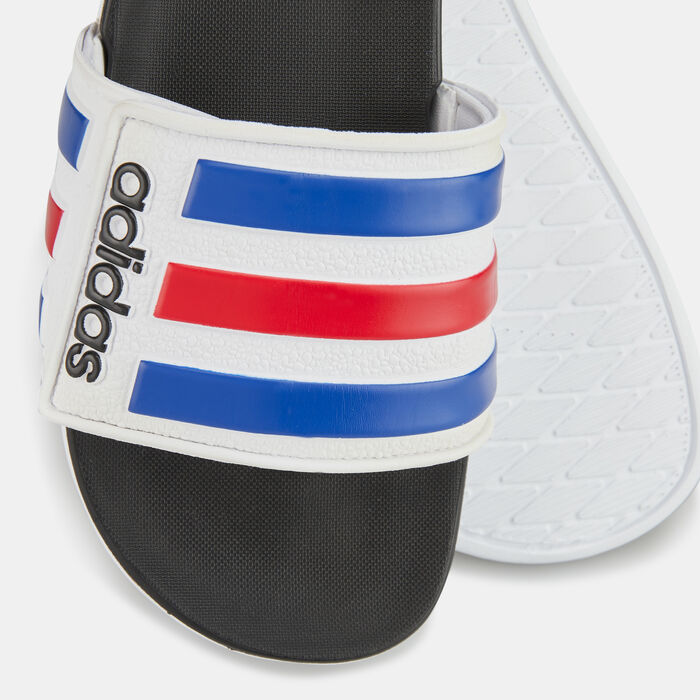 adidas Men's Adilette Comfort Adjustable Slides White adidas Men's Adilette Comfort Adjustable Slides White image number 2