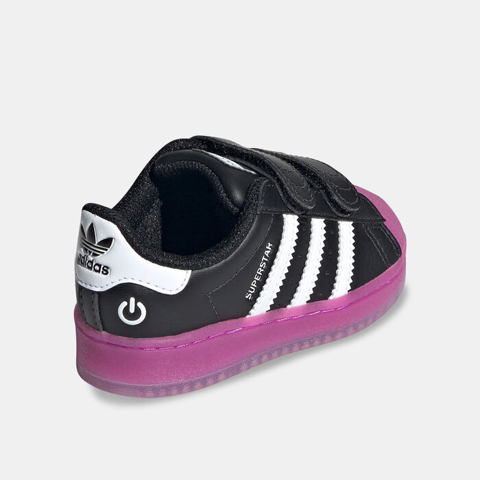 adidas Originals Kids' Superstar LED Lights Shoes Black image number 2