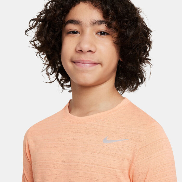 Nike Kids' Miler Run Division T-Shirt (Older Kids) Peach image number 3