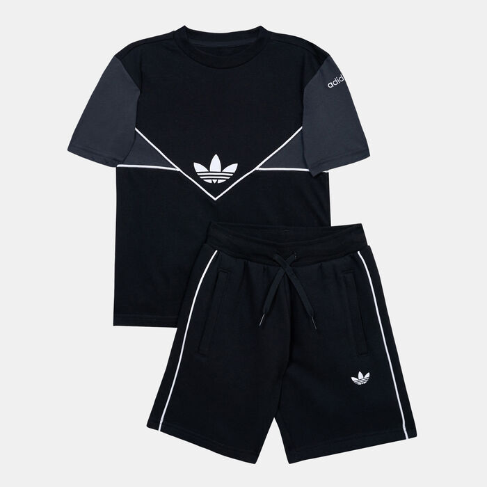 adidas Originals Kids' Adicolor Short and T-Shirt Set Multi-Color adidas Originals Kids' Adicolor Short and T-Shirt Set Multi-Color image number 0