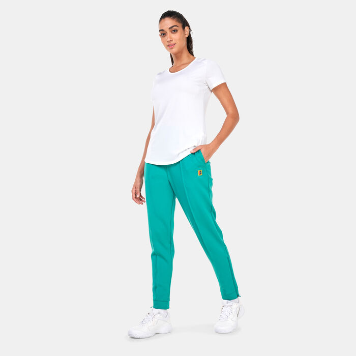 Nike Women's Dri-FIT Court Tennis Pants Green image number 2