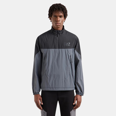 EA7 Emporio Armani Men's Train Athletic Full-Zip WIndbreaker Jacket Black EA7 Emporio Armani Men's Train Athletic Full-Zip WIndbreaker Jacket Black