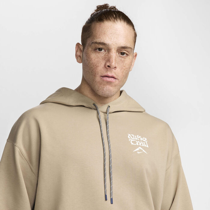 Nike Men's Trail Dri-FIT Fleece Running Hoodie Beige image number 2