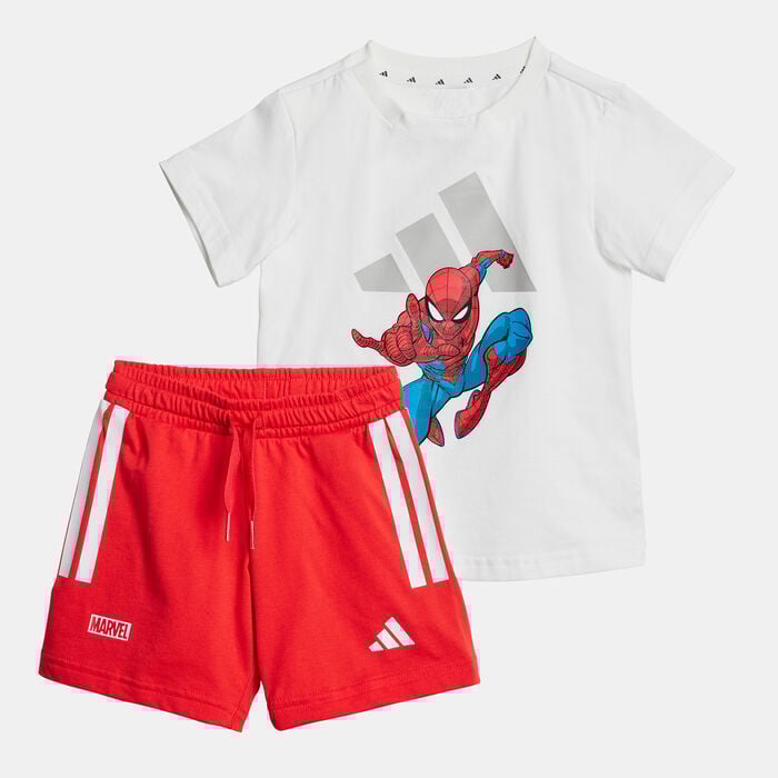 adidas Kids' Marvel Spider-Man T-Shirt and Shorts Set Red adidas Kids' Marvel Spider-Man T-Shirt and Shorts Set Red image number 0