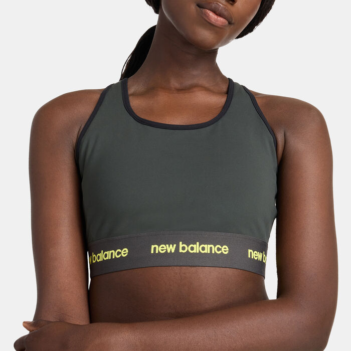 New Balance Women's Sleek Medium-Support Training Sports Bra Black New Balance Women's Sleek Medium-Support Training Sports Bra Black image number 3