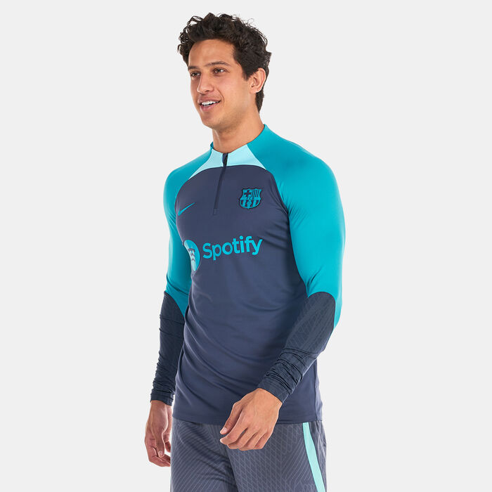 Nike Men's F.C. Barcelona Strike Dri-FIT Knit Football Drill Top Blue Nike Men's F.C. Barcelona Strike Dri-FIT Knit Football Drill Top Blue image number 0