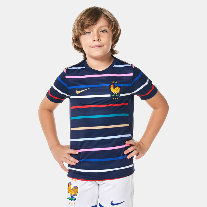 Nike Kids' FFF (France) Academy Pro Dri-FIT Pre-Match Home Football Blue image number 2