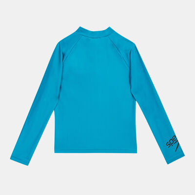 Speedo Kids' Long Sleeve Rashguard (Older Kids) Blue