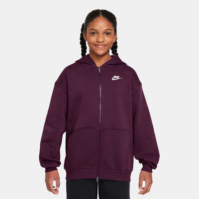 Nike Kids' Sportswear Club Fleece Full-Zip Hoodie Red Nike Kids' Sportswear Club Fleece Full-Zip Hoodie Red