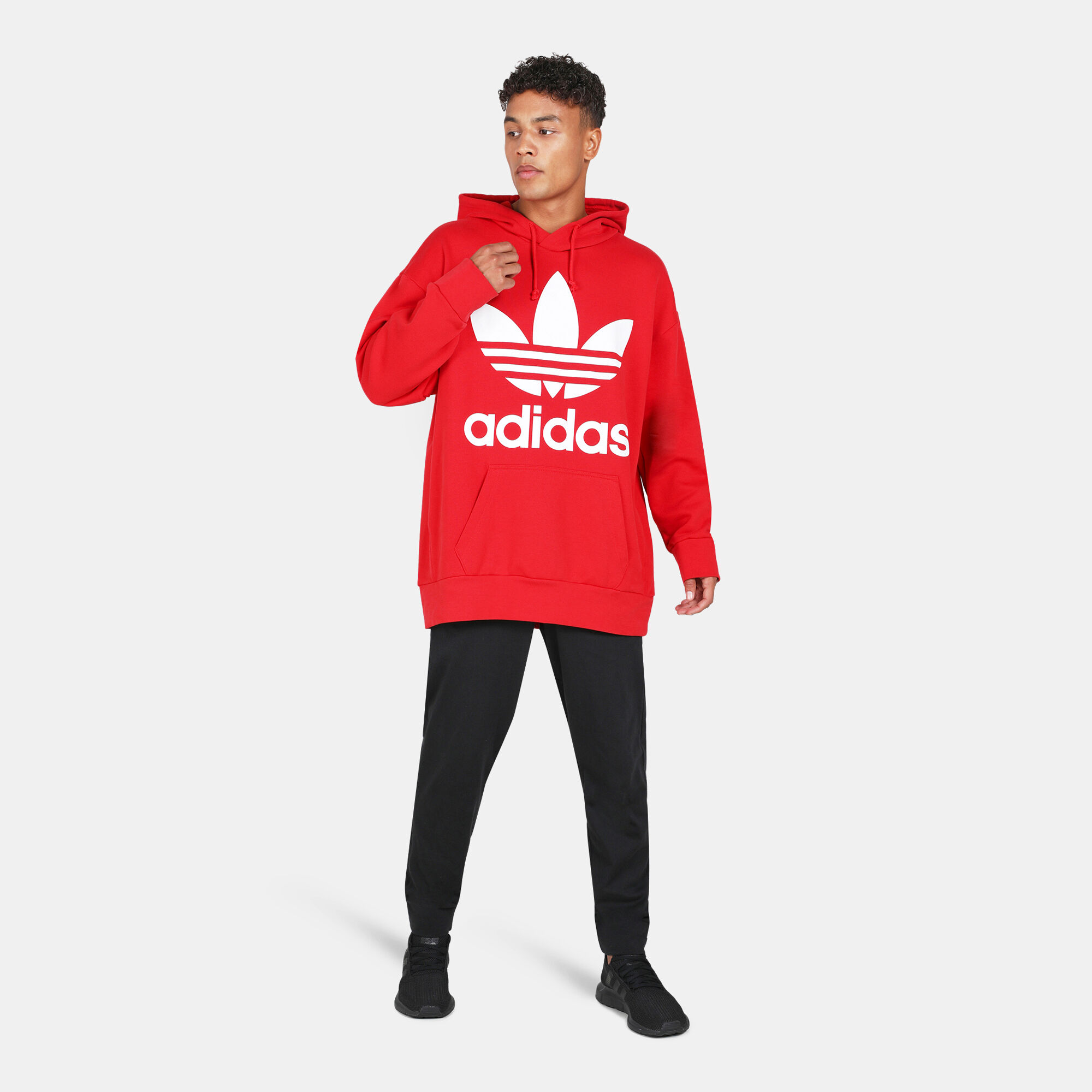 Buy adidas Originals Men s Oversize Trefoil Hoodie Red in KSA SSS