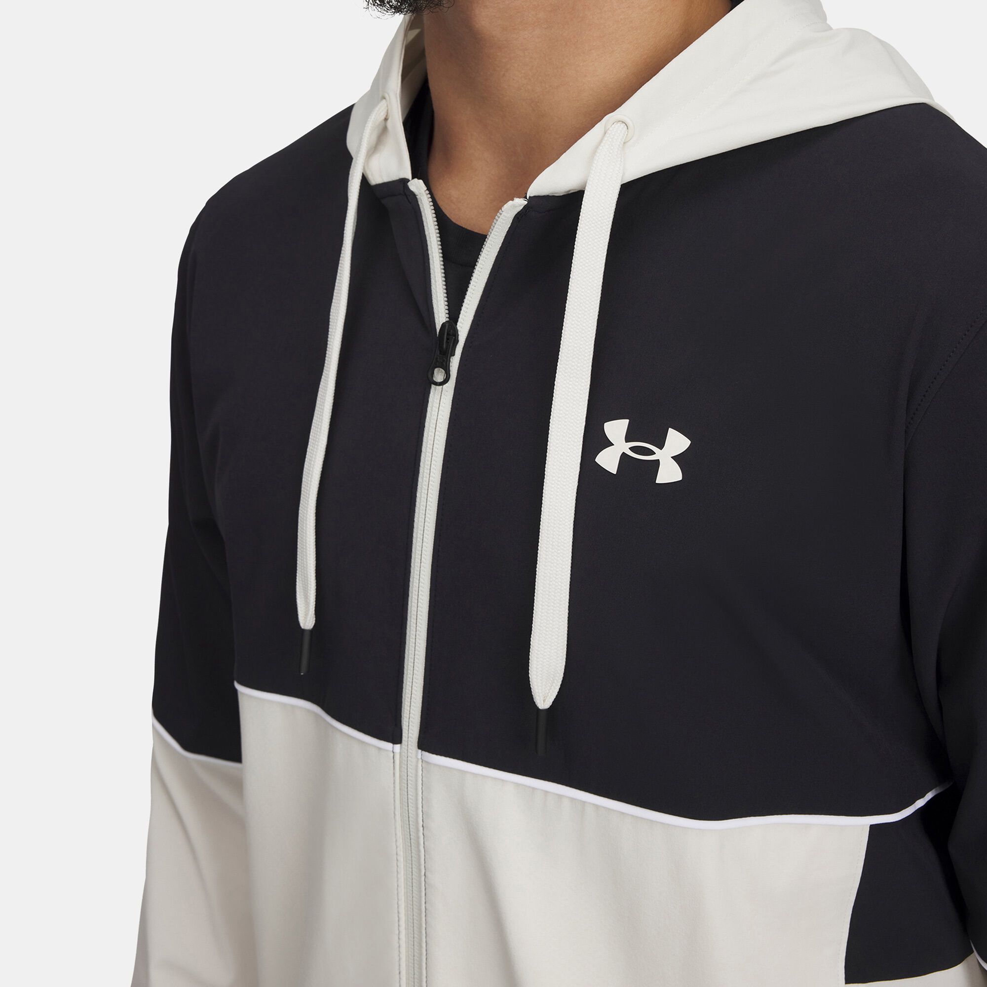 Shop Under Armour Men's Zone Woven Basketball Jacket White