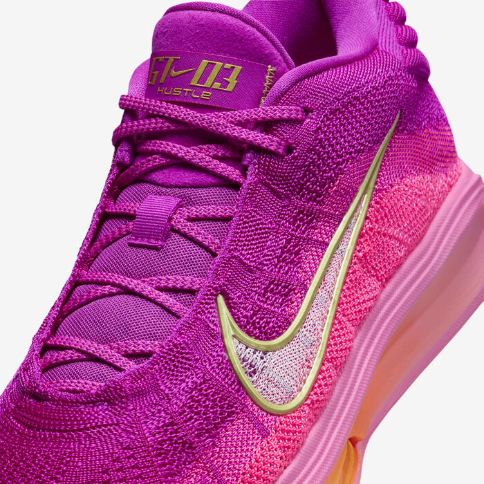 Nike Men's G.T. Hustle 3 Basketball Shoes Pink Nike Men's G.T. Hustle 3 Basketball Shoes Pink image number 6