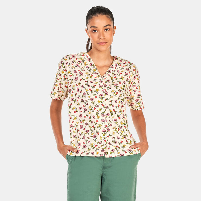 Vans Women's Wyld Printed Shirt Beige Vans Women's Wyld Printed Shirt Beige image number 0