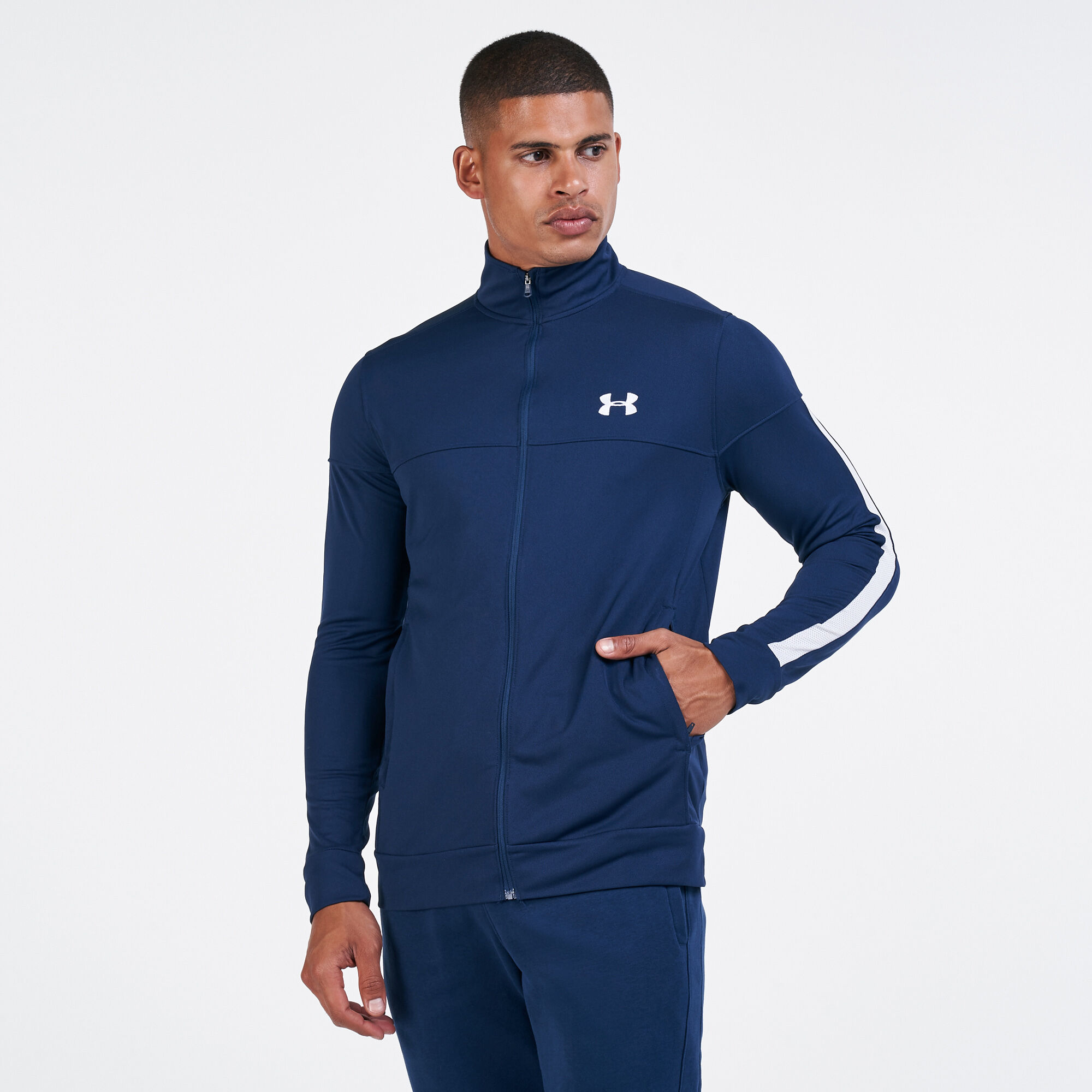 Buy Under Armour Men s Sportstyle Pique Jacket Blue in KSA SSS
