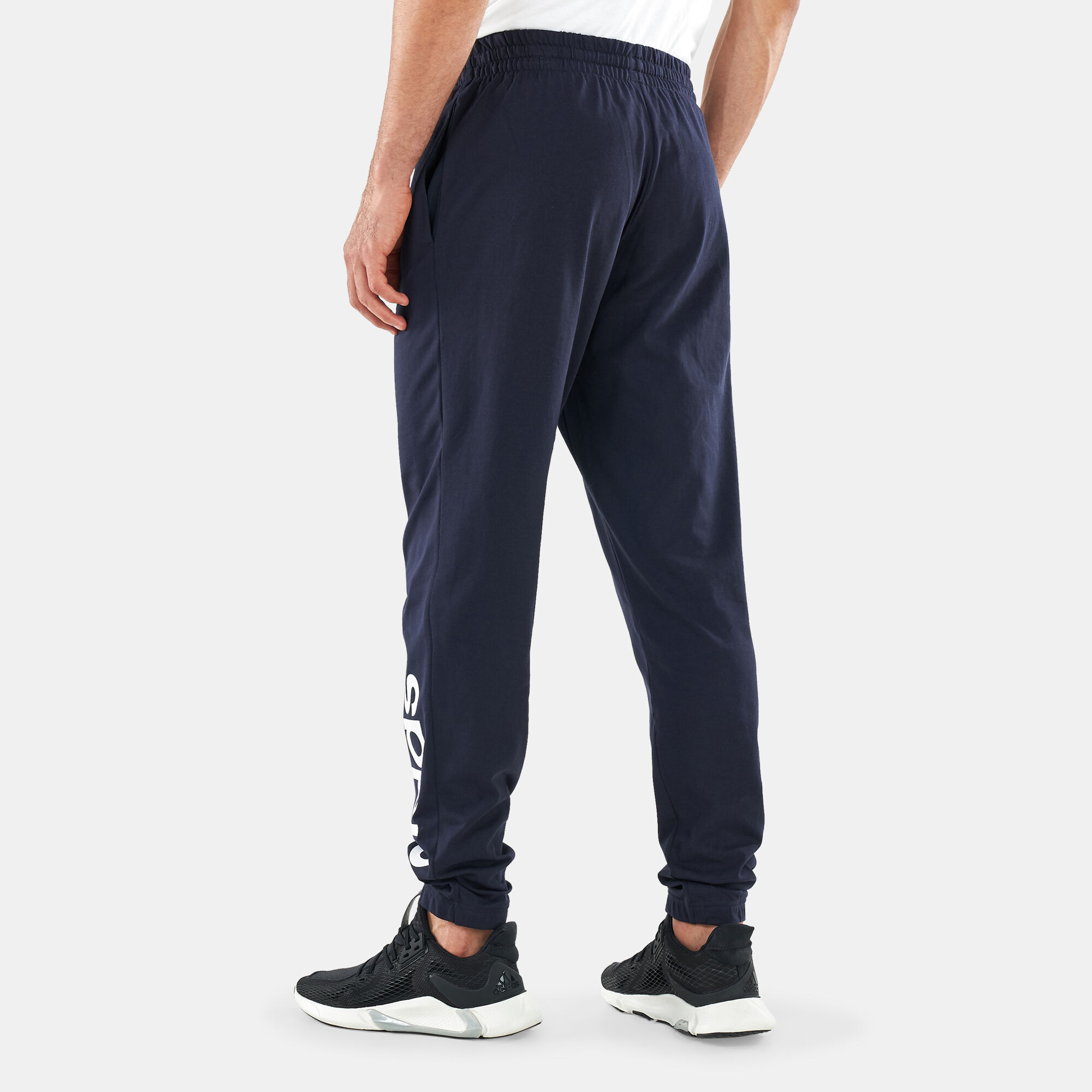 Adidas essentials linear logo pants men's hot sale