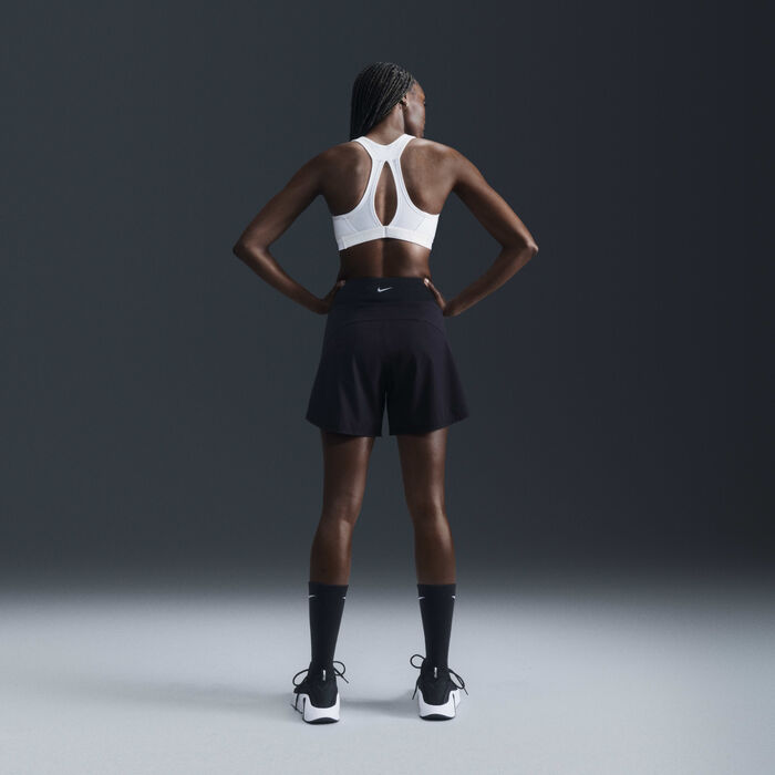 Nike Women's Swoosh High Support Non-Padded Sports Bra White Nike Women's Swoosh High Support Non-Padded Sports Bra White image number 4