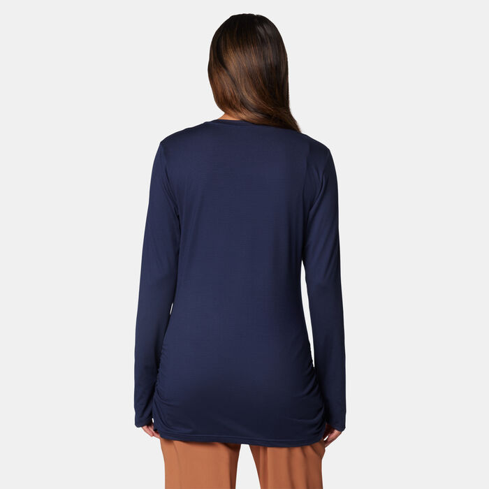 Columbia Women's Leslie Falls Hiking Top Blue Columbia Women's Leslie Falls Hiking Top Blue image number 1