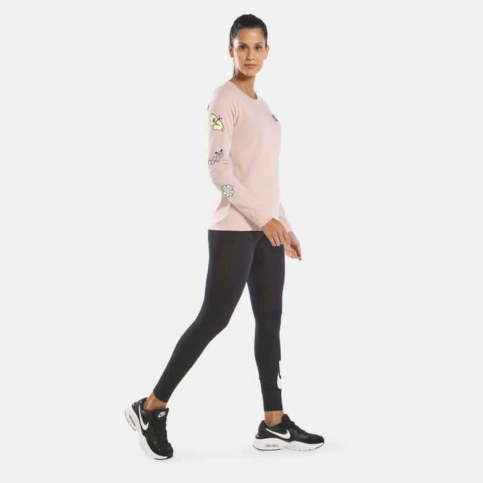Nike Women's Sportswear Air Long Sleeves T-Shirt Pink image number 2