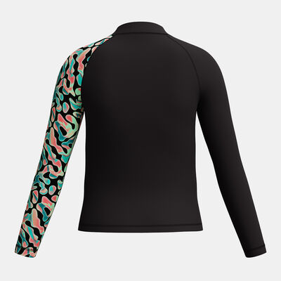 Speedo Kids' Printed Swimming Rashguard Black