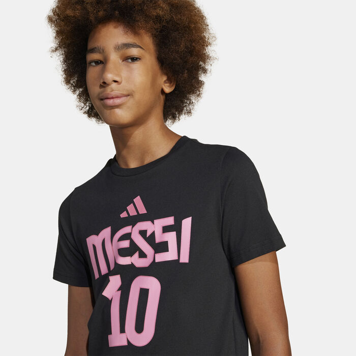 adidas Kids' Messi Name and Number Graphic T-Shirt Black image number 3
