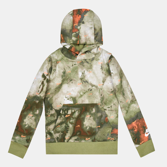 Nike Kids' Sportswear Club Marble Hoodie Green Nike Kids' Sportswear Club Marble Hoodie Green image number 0