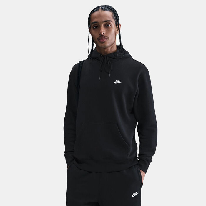 Nike Men's Club Fleece Hoodie Black Nike Men's Club Fleece Hoodie Black image number 0