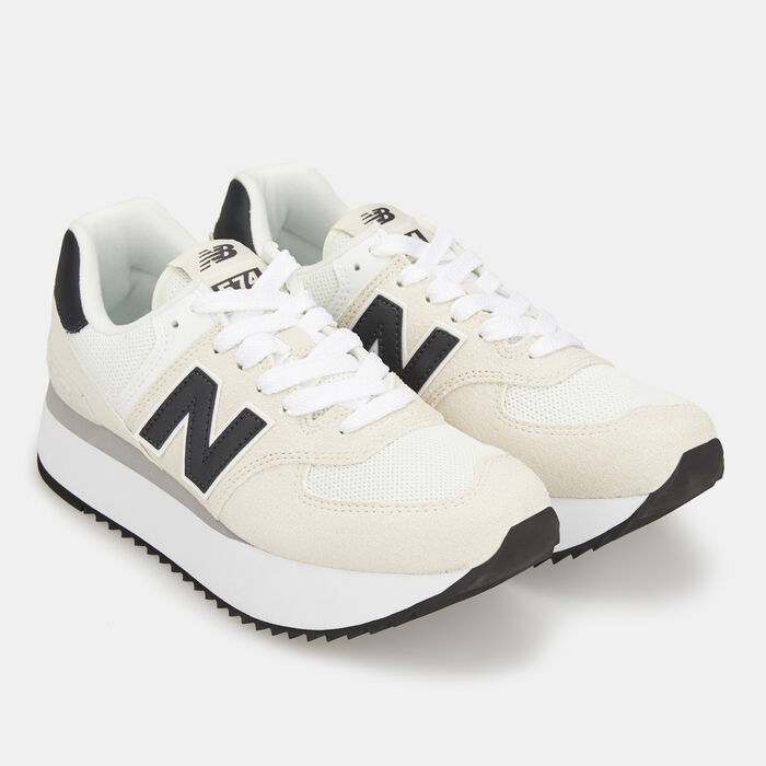 New Balance Women's 574+ Shoes Beige New Balance Women's 574+ Shoes Beige image number 1