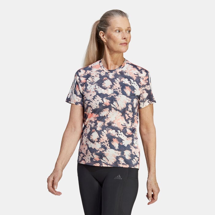 adidas Women's Own the Run Summer Cooler Running T-Shirt Blue adidas Women's Own the Run Summer Cooler Running T-Shirt Blue image number 0