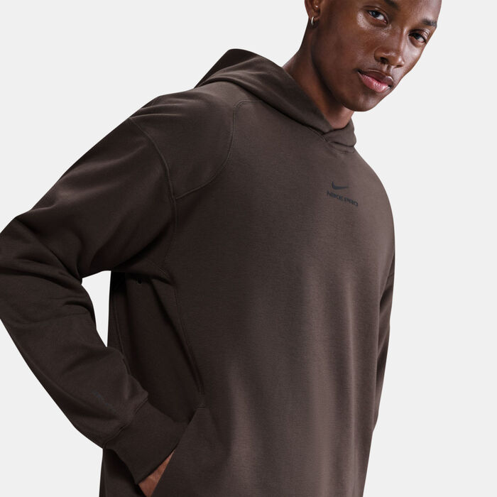 Nike Men's Pro Dri-FIT Training Hoodie Brown Nike Men's Pro Dri-FIT Training Hoodie Brown image number 3