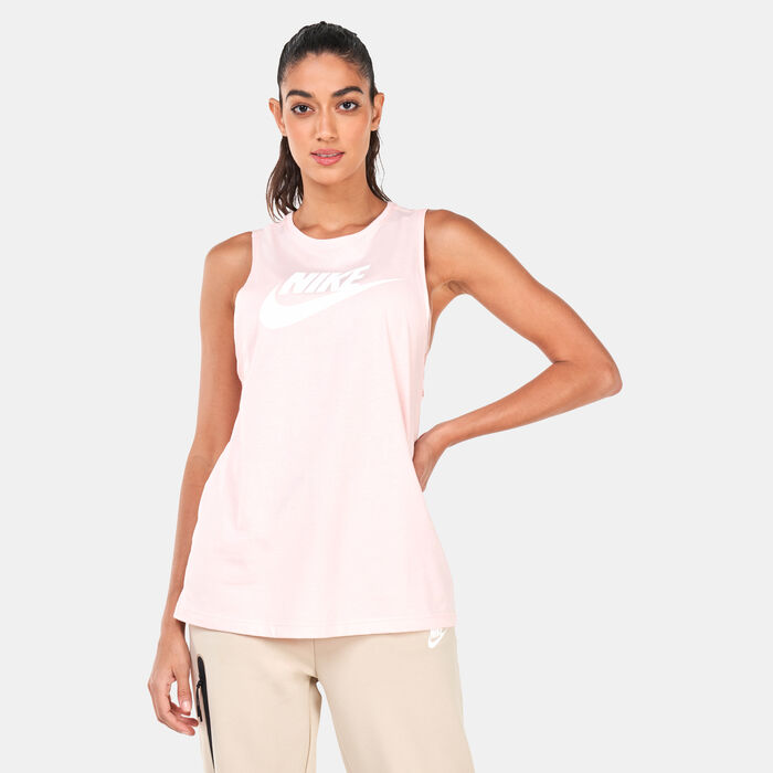 Nike Women's Sportswear Muscle Tank Top Ivory image number 0