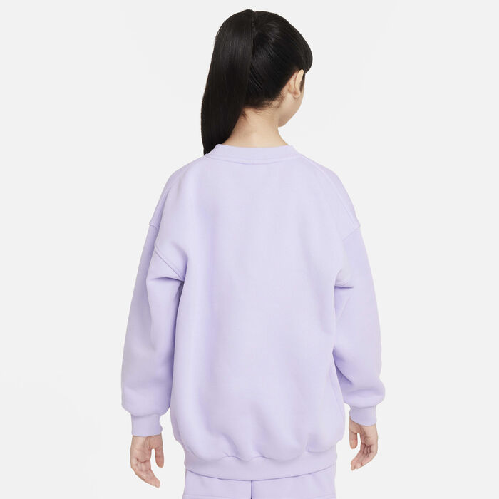 Nike Kids' Sportswear Club Fleece Sweatshirt Purple Nike Kids' Sportswear Club Fleece Sweatshirt Purple image number 1