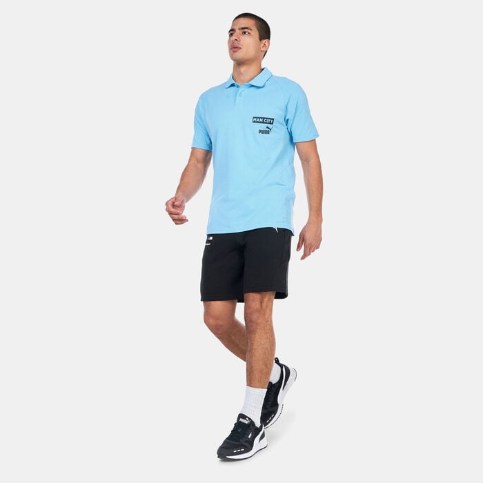 PUMA Men's Manchester City F.C. Casuals Football Polo Shirt Blue PUMA Men's Manchester City F.C. Casuals Football Polo Shirt Blue image number 2